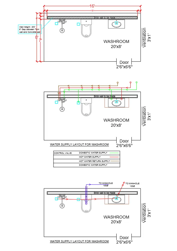 12x24 Tent Plumbing Layout
